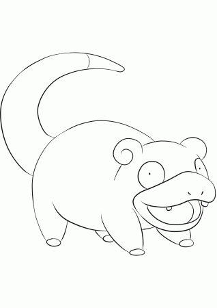 Slowpoke (No.79) : Pokemon (Generation I) - All Pokemon coloring pages Kids Coloring  Pages