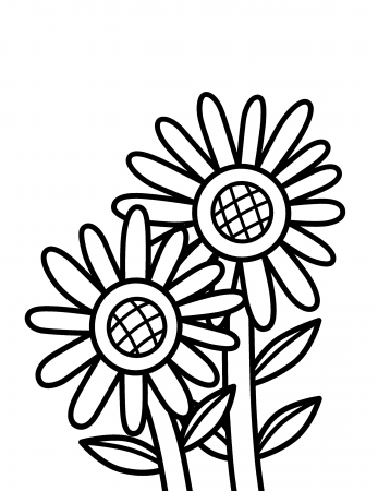 Flowers Coloring Page – Kimmi The Clown
