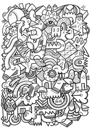 Awsome Abstract Coloring Page - Free Printable Coloring Pages for Kids