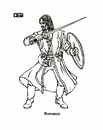 Lord of the Rings: Boromir - Lord of the Ring Kids Coloring Pages