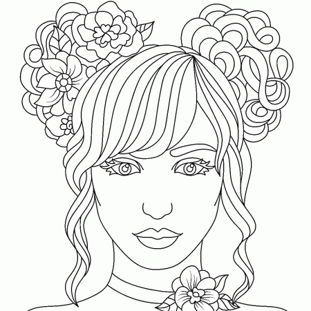 Beautiful Girl Coloring Pages - Teenage Girls Coloring Pages - Coloring  Pages For Kids And Adults