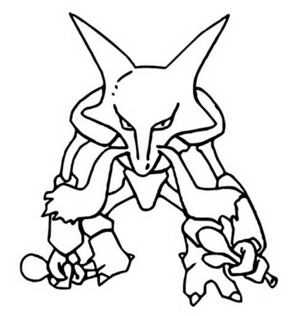 Coloring Pages Pokemon - Alakazam - Drawings Pokemon