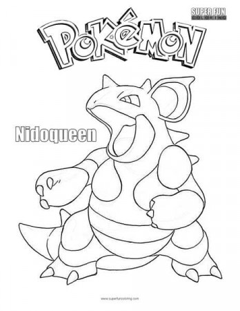 Nidoqueen Pokemon Coloring Page - Super Fun Coloring