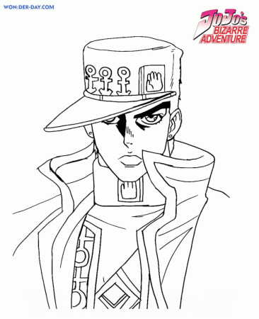 Jotaro - JoJo's Bizarre Adventure Coloring Pages - JoJo's Bizarre Adventure  Coloring Pages - Coloring Pages For Kids And Adults