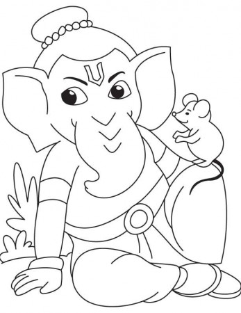 Coloring page: Hindu Mythology: Ganesh (Gods and Goddesses) #39 - Printable coloring  pages | Ganesha drawing, Ganesh art paintings, Mandala design art