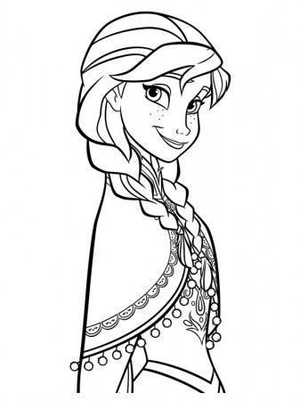 Princess Anna Coloring Page - Funny Coloring Pages