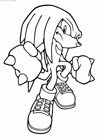 Preschoolers Sonic Coloring Pages To Print Knuckles The Echidna ...