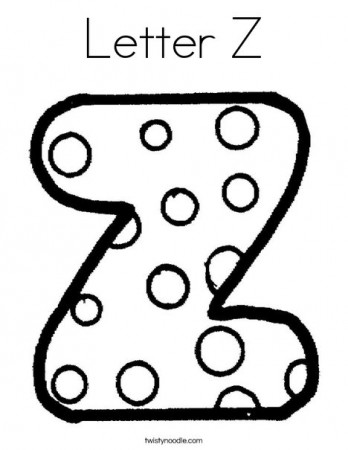 Letter Z Coloring Page - Twisty Noodle