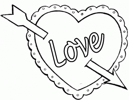 love love hearts Colouring Pages - Clip Art Library
