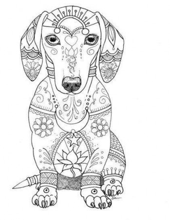 Coloring page | Dog coloring page, Animal coloring pages, Mandala coloring  pages