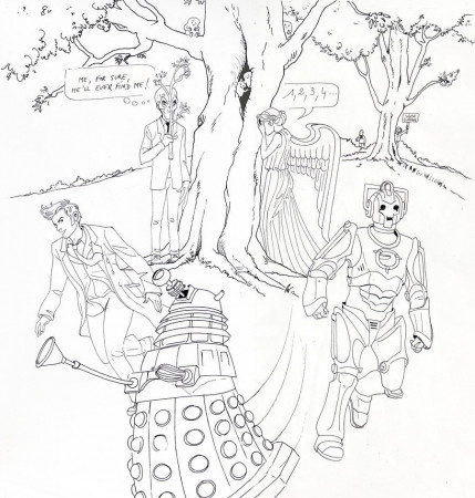 doctor who dalek coloring page - Clip Art Library