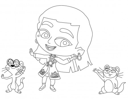 Funny Mira, Royal Detective Coloring Page - Free Printable Coloring Pages  for Kids