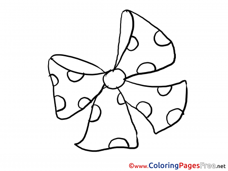 Ribbon Children Coloring Pages free
