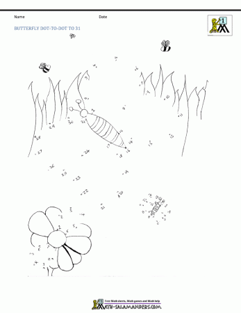 Dot to Dot Printables up to 50