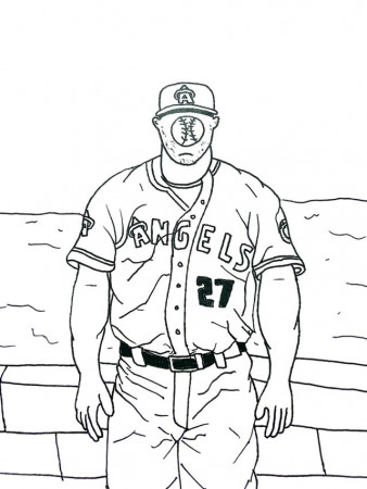 Drawing Mike Trout every day until the lockout is over. Day 31. : r/baseball