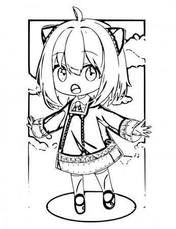 Kawaii Anya Forger Coloring Page - Anime Coloring Pages
