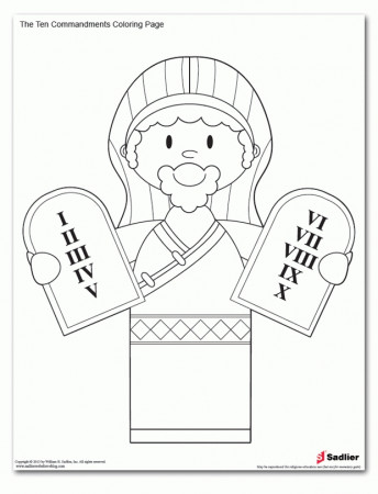 Ten Commandments Coloring Pages Idea - Tinamaze.com