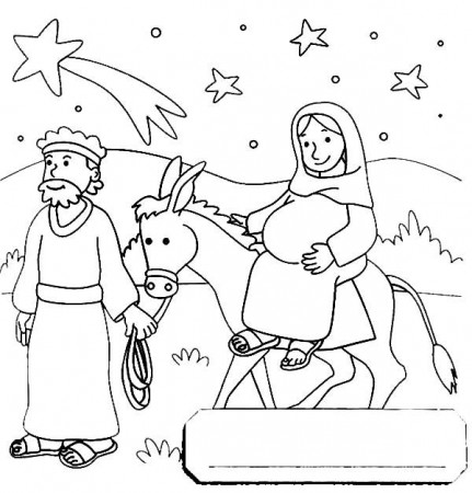 Mary And The Donkey Travel To Bethlehem Coloring Pages : Best Place to Color  | Coloring pages, Super coloring pages, Christmas coloring pages