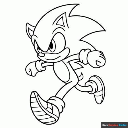 Sonic the Hedgehog Running Coloring Page | Easy Drawing Guides