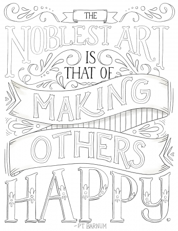 just what i {squeeze} in: The Noblest Art - circus typography art coloring  page