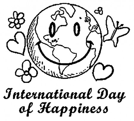 International Day of Happiness Celebration Coloring Pages - Free Printable Coloring  Pages for Kids