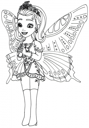 Sofia The First Coloring Pages: Princess Butterfly Sofia the First ...