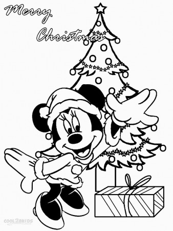Coloring Pages Of Mickey And Minnie Mouse Christmas - Coloring Page