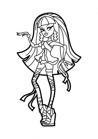 Beautiful Cleo de Nile in Monster High Coloring Page | Color Luna