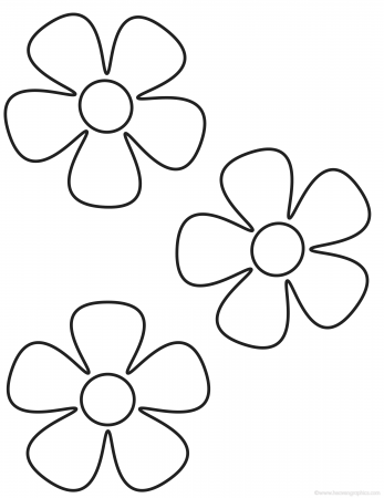 Simple Flower Coloring Page - Coloring Pages for Kids and for Adults