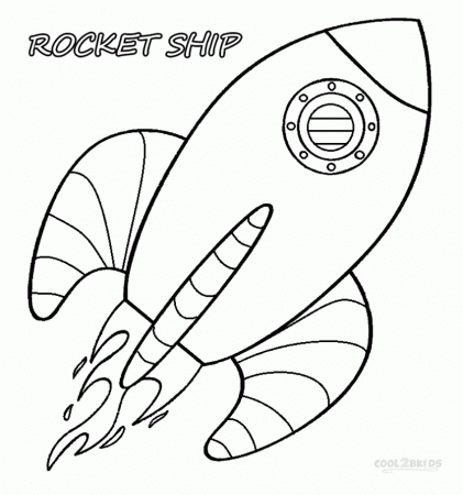 Rocket Ship Coloring Page - Coloring Pages for Kids and for Adults