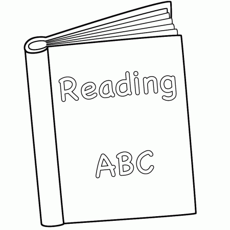 Reading Book - Coloring Page (Back to School)