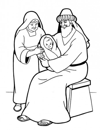 Zechariah And Elizabeth Coloring Page