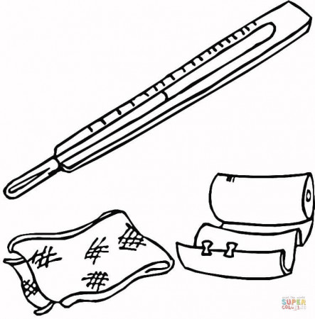 First Aid Kit coloring page | Free Printable Coloring Pages