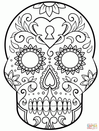 Skull Coloring Pictures - Coloring Pages for Kids and for Adults