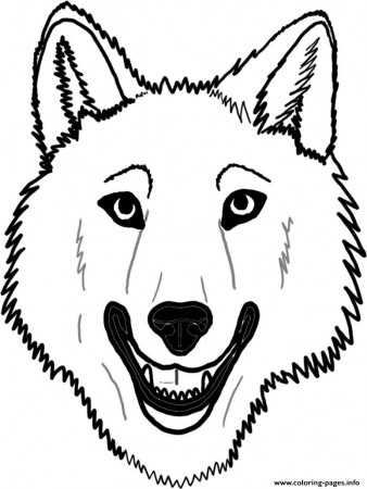 Wolf Face Coloring Page