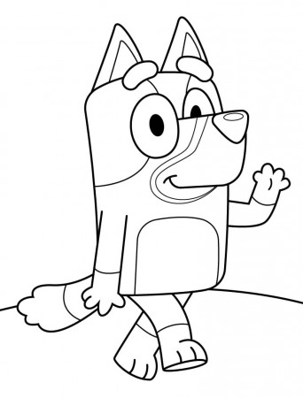 Cute Bluey Coloring Page - Free Printable Coloring Pages for Kids