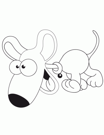 The Pup On A Sofa Puppy Coloring Pages - Coloring Cool
