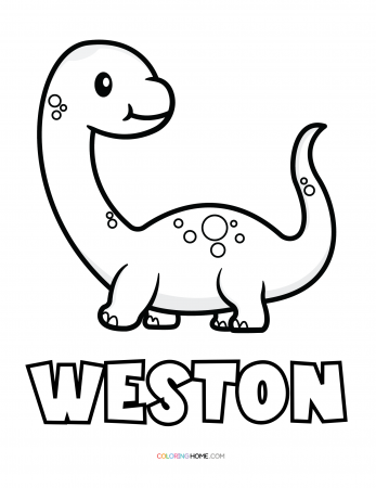 Weston dinosaur coloring page