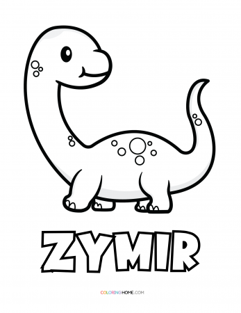 Zymir dinosaur coloring page