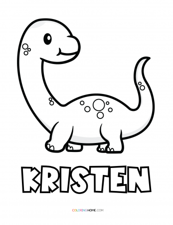 Kristen dinosaur coloring page