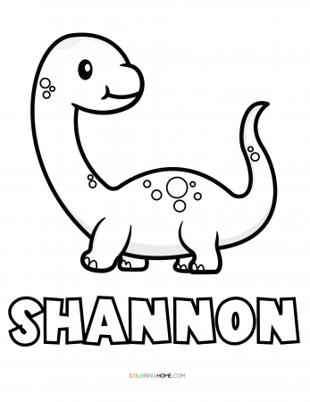 Shannon dinosaur coloring page