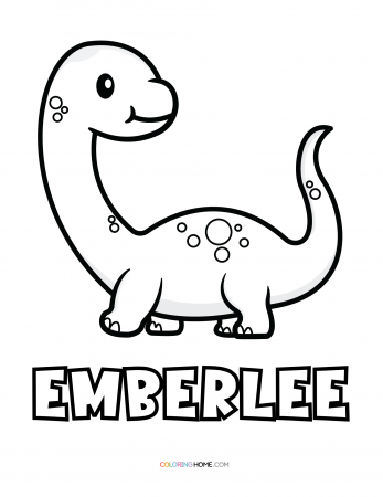 Emberlee dinosaur coloring page