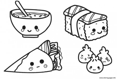 Coloring Sheet Fabulous Food Sheets 1576542428kawaii Chinese Pizza Pages  Print Free Printable Cute Kawai… | Food coloring pages, Cute coloring pages,  Coloring books