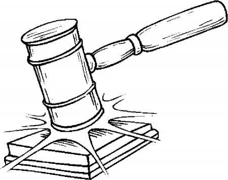 Judge and Gavel Coloring Page - Get Coloring Pages