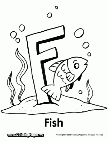 F Fish Coloring Page - Get Coloring Pages