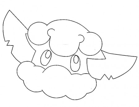 Cottonee Pokemon 2 Coloring Page - Free Printable Coloring Pages for Kids