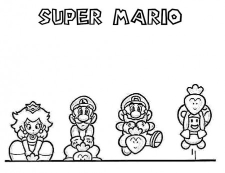 Mario Printable - Coloring Pages for Kids and for Adults