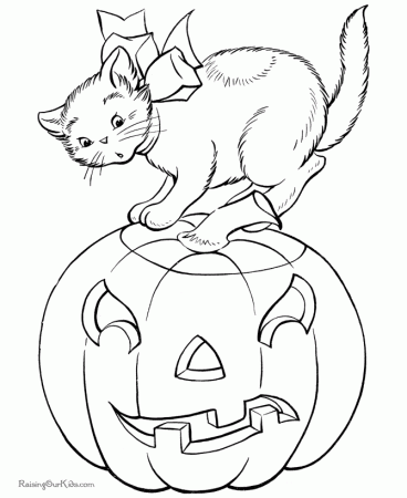 Halloween scary cat coloring pages download and print for free