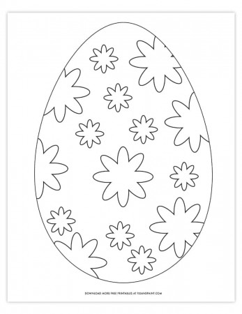 Free Printable Easter Egg Coloring Pages - Easter Egg Template