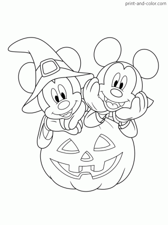 Mickey Mouse Halloween coloring pages ...